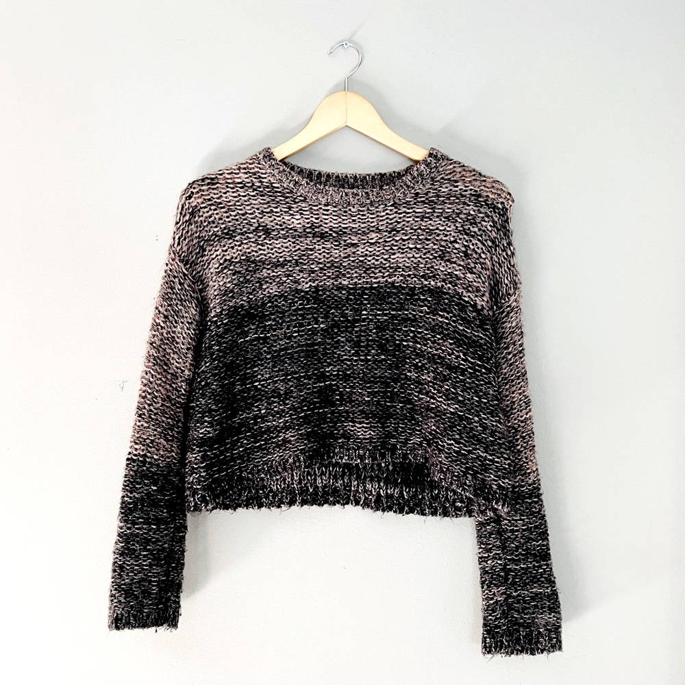 Cropped Ombre Effect Sweater